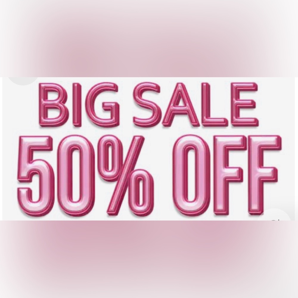 50% off everything in my closet. WOOHOO Sale ends tonight at midnight 2/9/2025